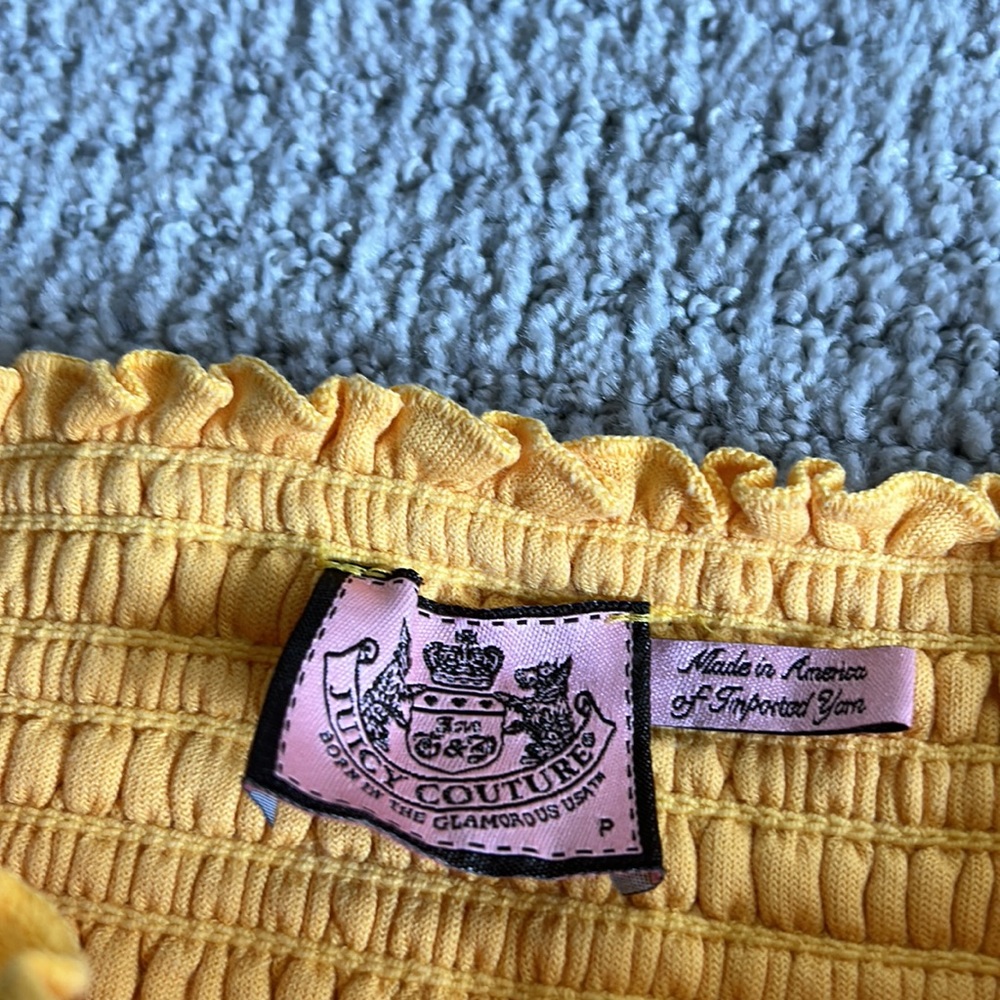 Yellow terry cloth strapless with two ruffles at the bottom. Juicy couture - Picture 5 of 5